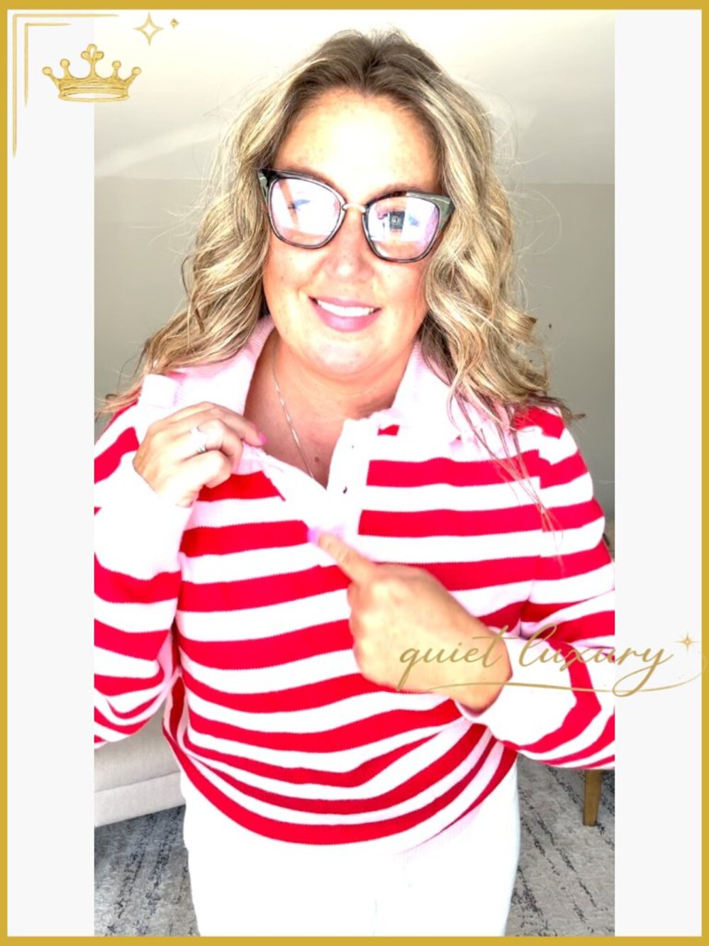 Peter Pan Collar Button Knit Pullover Top - Picture 7 of 7